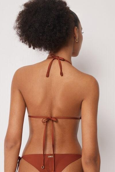 Brown Premium Fit Triangle Bikini Top, 5501_161E, large image number 2