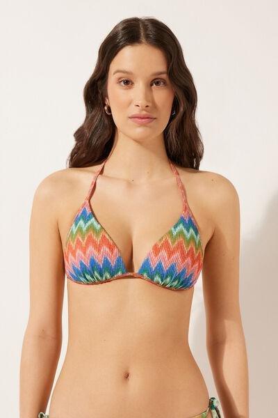 Multicolour Padded Push-Up Bikini Top, 5501_106E, large image number 1