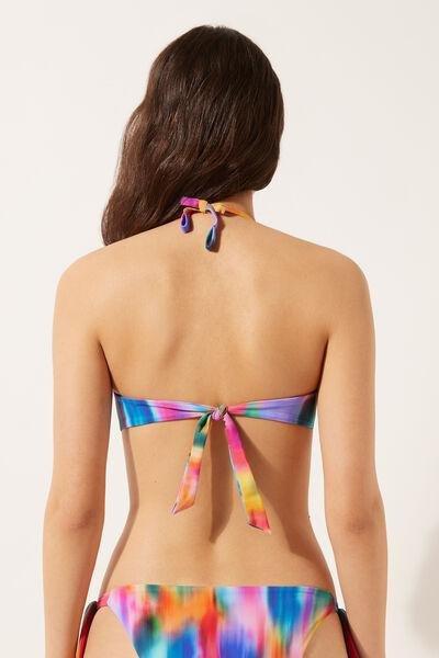 Multicolour Padded Triangle Bikini Top, 5501_113E, large image number 2