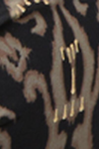 Black / Gold Golden Ethnic Triangle Bikini Top, 5501_168E, large image number 4