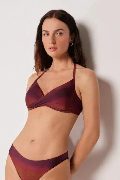 Burgundy Soft Shades Graduated Triangle Bikini Top, 5501_177E, large image number 1