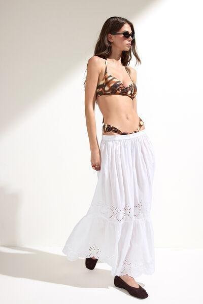 Brown/Orange Savage Shades Graduated Triangle Bikini Top, 5501_243E, medium