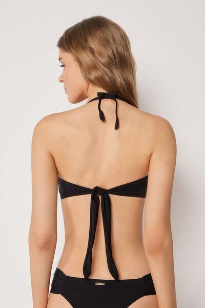 Black Premium Fit Padded Triangle Bikini Top, 5501_160E, large image number 2