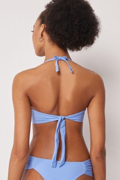 Blue Premium Fit Padded Triangle Bikini Top, 5501_162E, large image number 2