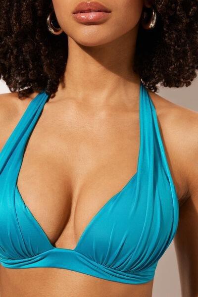 Blue Padded Triangle Bikini Top, 5501_039E, large image number 3