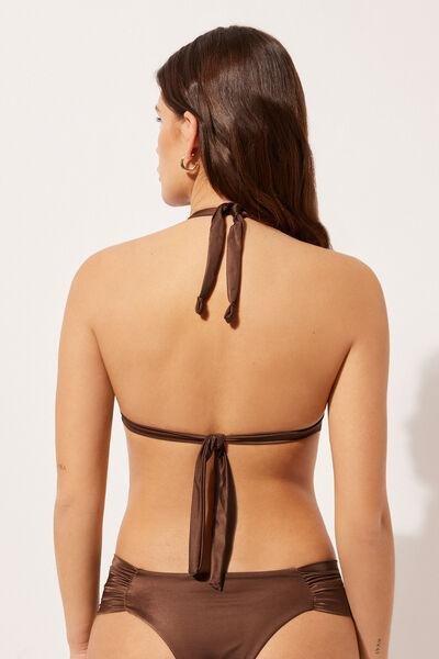 Brown Padded Triangle Bikini Top, , large image number 2