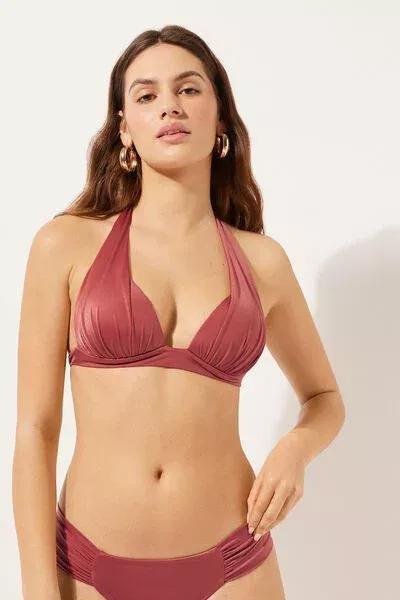 Pink Padded Triangle Bikini Top, 5501_104E, large image number 3