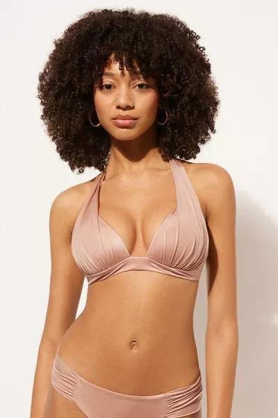 Pink Padded Triangle Bikini Top, 5501_105E, large image number 0