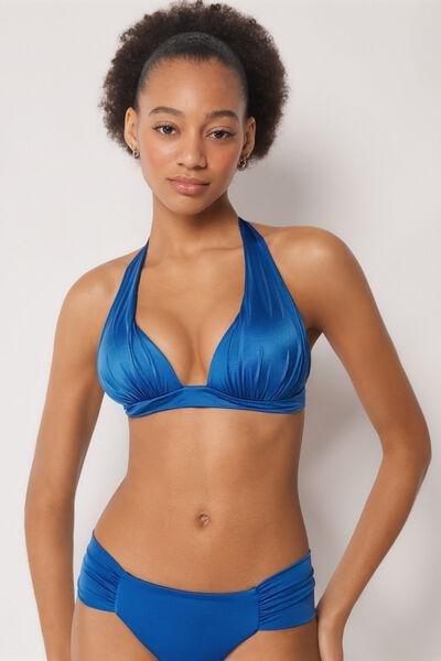 Blue Graduated Padded Triangle Bikini Top, 5501_155E, large image number 1