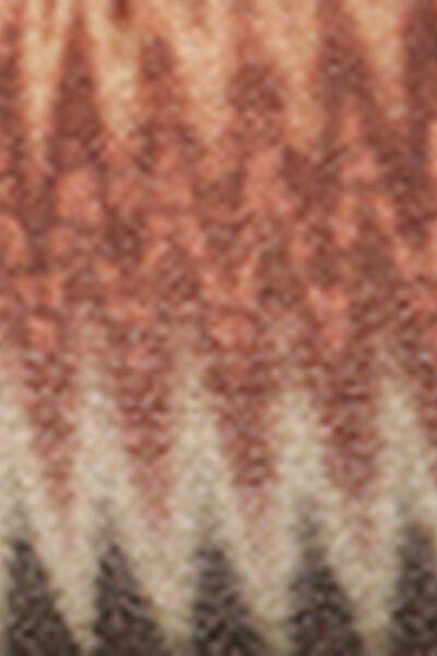 Brown Golden Chevron Padded Triangle Bikini Top, 5501_151E, large image number 4