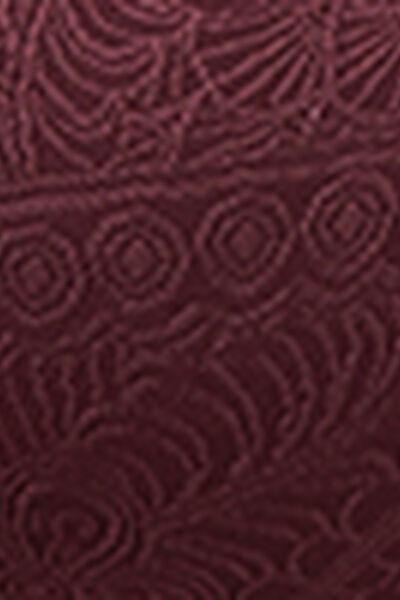 Burgundy Precious Jacquard Padded Triangle Bikini Top, 5501_182E, large image number 4