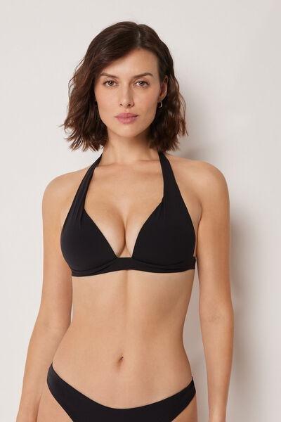 Black Premium Fit Padded Triangle Bikini Top, 5501_160E, large image number 0