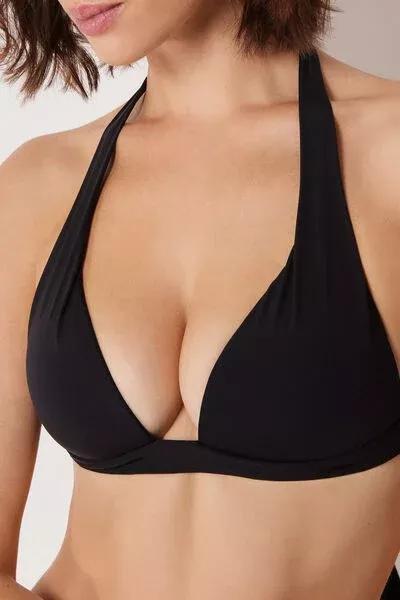 Black Premium Fit Padded Triangle Bikini Top, 5501_160E, large image number 3