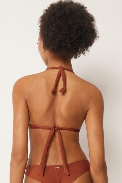 Brown Premium Fit Padded Triangle Bikini Top, 5501_161E, large image number 2