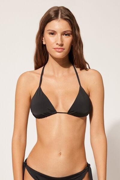Black Slide Triangle Bikini Top, , large image number 1