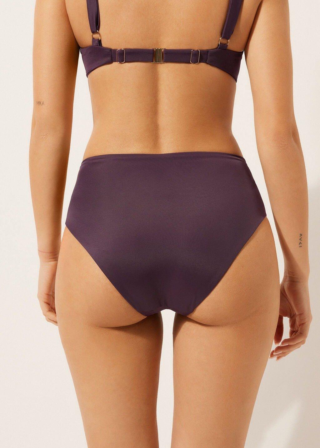 PURPLE SLATE SCULPTURE High-Waisted Bikini Bottoms Scultura, , large image number 2