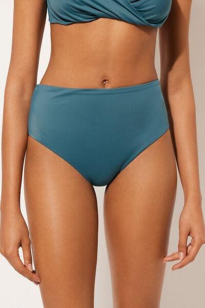 Blue High-Waisted Bikini Bottoms, , large image number 1