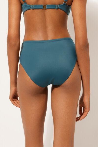 Blue High-Waisted Bikini Bottoms, , large image number 2