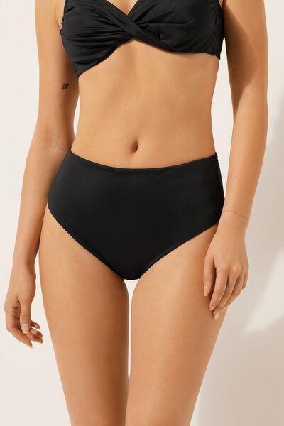 Black High-Waisted Bikini Bottoms, , large image number 1