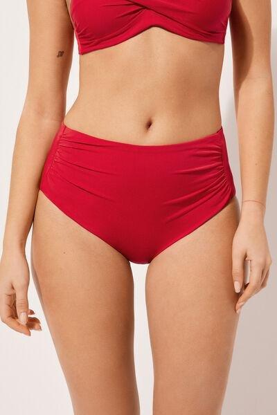 Red High-Waisted Bikini Bottoms, , large image number 1