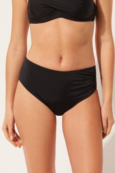 Black High-Waisted Bikini Bottoms, , large image number 0