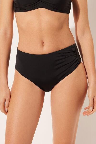 Black High-Waisted Bikini Bottoms, , large image number 1