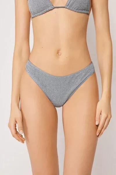 Blue Metallic Glow Brazilian Bikini Bottoms, 5501_179E, large image number 0