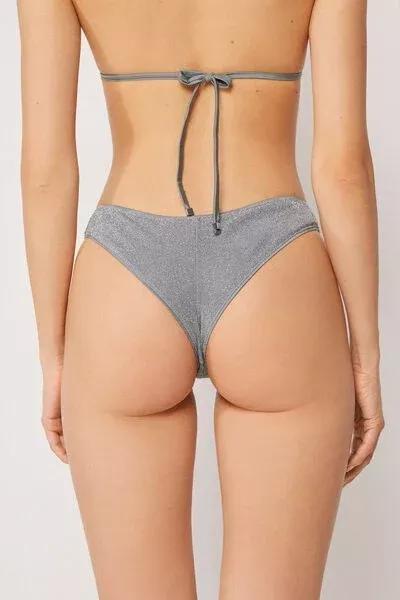 Blue Metallic Glow Brazilian Bikini Bottoms, 5501_179E, large image number 2