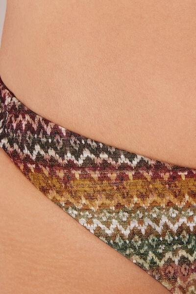 Brwon Elegant Ethnic Brazilian Bikini Bottoms, 5501_174E, large image number 3