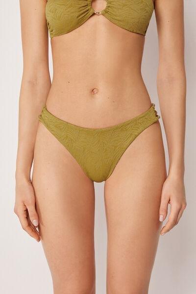 Green Wild Jungle Brazilian Bikini Bottoms, 5501_185E, large image number 0