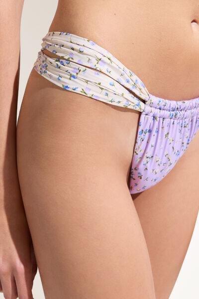 Blue Romantic Flowers Brazilian Bikini Bottoms, 5501_280E, large image number 3