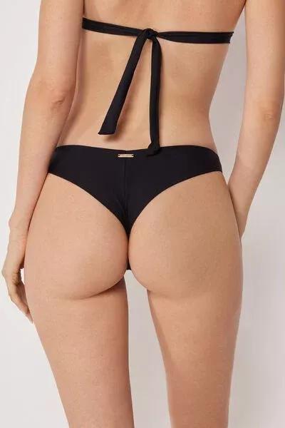 Black Premium Fit Brazilian Bikini Bottoms, 5501_160E, medium