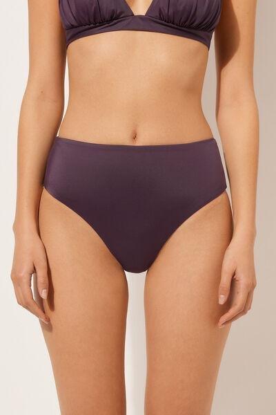 PURPLE SLATE SCULPTURE High-Waisted Brazilian Bikini Bottoms Scultura, , large image number 1