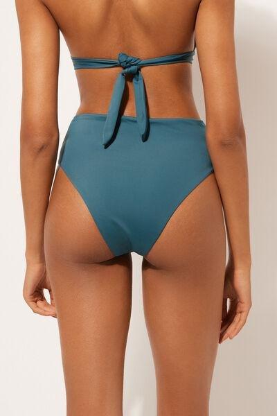 Blue High-Waisted Brazilian Bikini Bottoms, , large image number 2