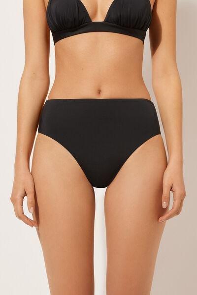 Black High-Waisted Brazilian Bikini Bottoms, , large image number 1