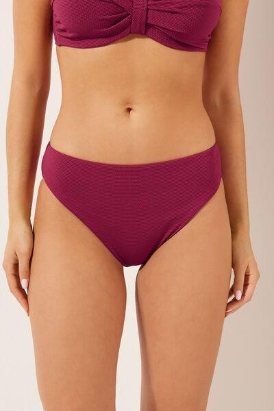 Burgundy High-Waisted Bikini Bottoms, 5501_116E, large image number 1