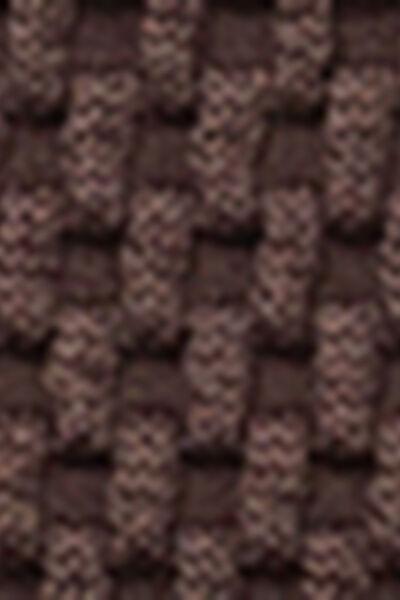 Brown Bicolour Embroidery High-Waisted Brazilian Bikini Bottoms, 5501_170E, large image number 4