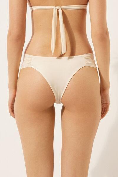 White Shiny Satin Brazilian Bikini Bottoms, 5501_148E, large image number 2