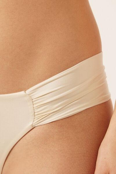 White Shiny Satin Brazilian Bikini Bottoms, 5501_148E, large image number 3