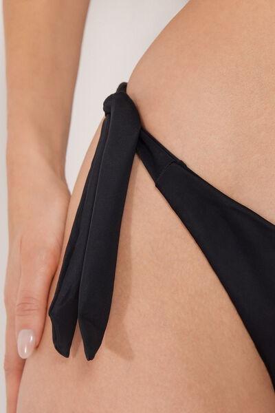 Black Premium Sculpt Tie Brazilian Bikini Bottoms, 5501_163E, large image number 3