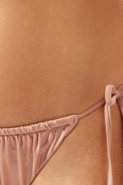 Pink Tie Brazilian Bikini Bottoms, 5501_105E, large image number 3