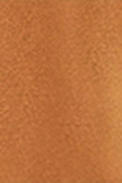 Brown Shiny Satin Tie Detail Brazilian Bikini Bottoms, 5501_150E, large image number 4
