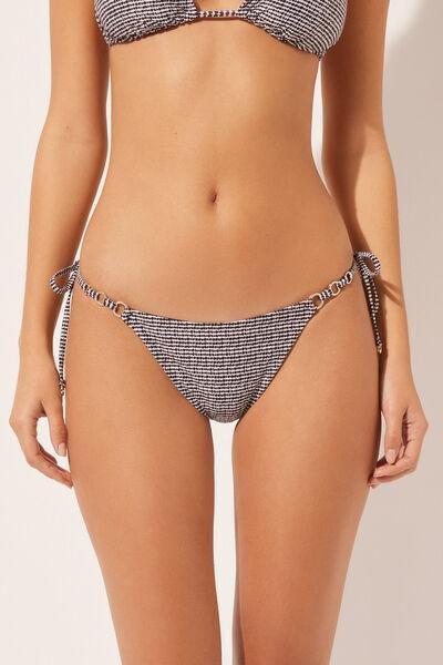 Multicolour Black Dots Swimsuit Brazilian Thong, , large image number 1