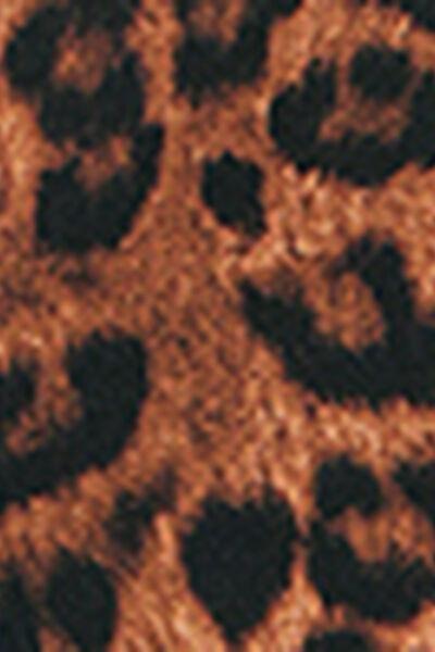 Brown Animal Print Tie Brazilian Bikini Bottoms, 5501_145E, large image number 4