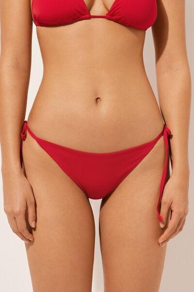 Red Tie Brazilian Bikini Bottoms, , large image number 1