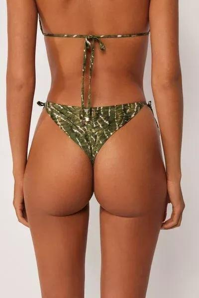 Green Tie-Dye Brazilian Bikini Bottoms, 5501_187E, large image number 2