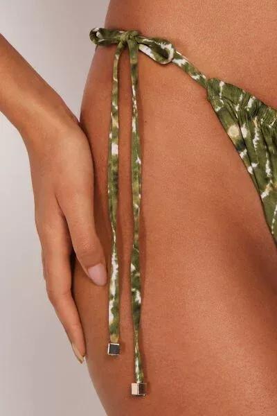Green Tie-Dye Brazilian Bikini Bottoms, 5501_187E, large image number 3