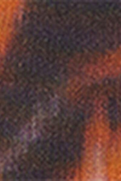 Brown/Orange Savage Shades Tie-Detail Brazilian Bikini Bottoms, 5501_243E, large image number 4