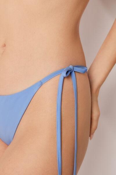 Blue Premium Fit Tie Brazilian Bikini Bottoms, 5501_162E, large image number 3