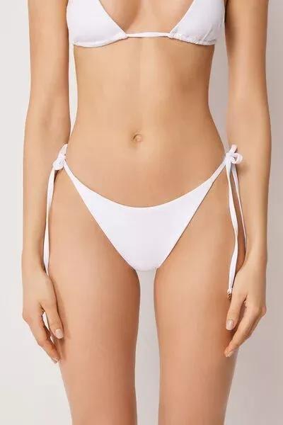 White Premium Fit Brazilian Bikini Bottoms, 5501_238E, medium